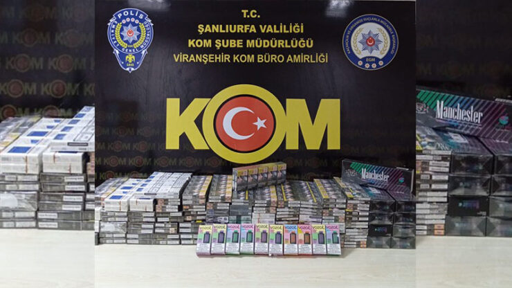 Viranşehir’de kaçakçılıkla mücadele operasyonu: 850 paket kaçak sigara ele geçirildi