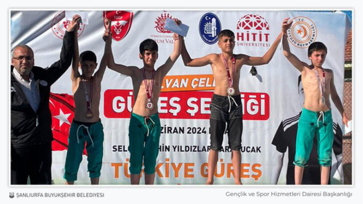 Şanlıurfalı güreşçi Mustafa Kubacık Türkiye üçüncüsü oldu!